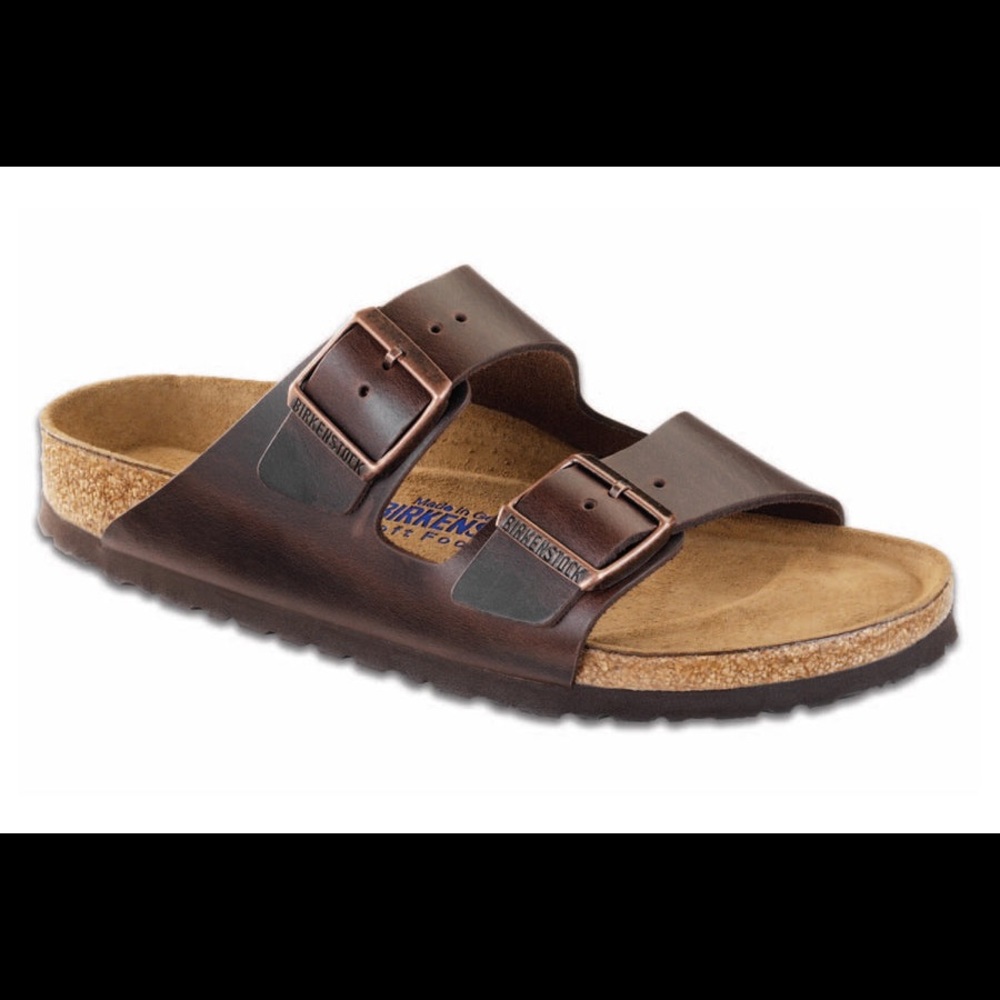 NEW-Birkenstock - Arizona Soft Footbed - Amalfi Leather - Brown - SEE Size Photo